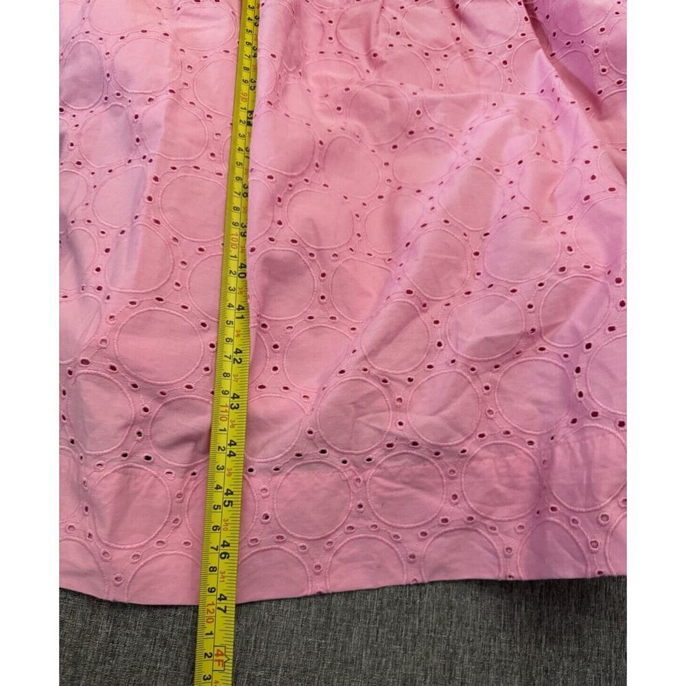 Anthropologie Square-Neck Eyelet Tiered Midi Dress Pink XLP NWT - Picture 8 of 9